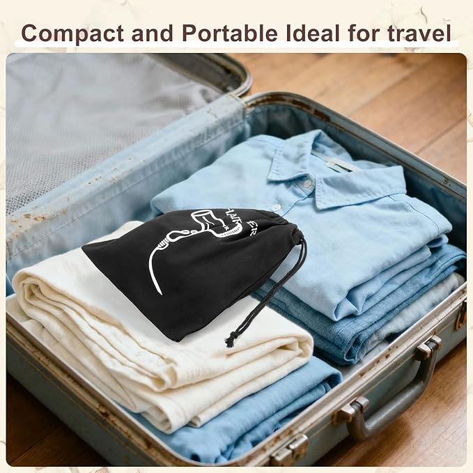 Hair Dryer Bags Bulk, Hairdryers Storage Drawstring Pouch, Blow Dryer Case Container Hairdryer and Styling Tools Accessories Bags for Hotel Home Travel Bathroom 11.8 x 13.7 inch (32 PCS Black)