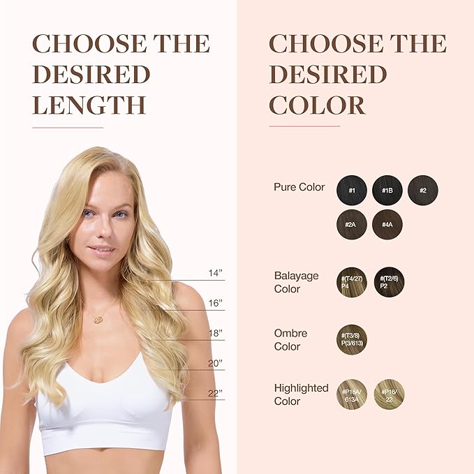 GOO GOO Clip in Hair Extensions Real Human Hair, Remy Human Hair Extensions Clip ins for Women, Natural Human Hair, 20inch 110g 7Pcs, 18D/22F Dirty Blonde Highlights