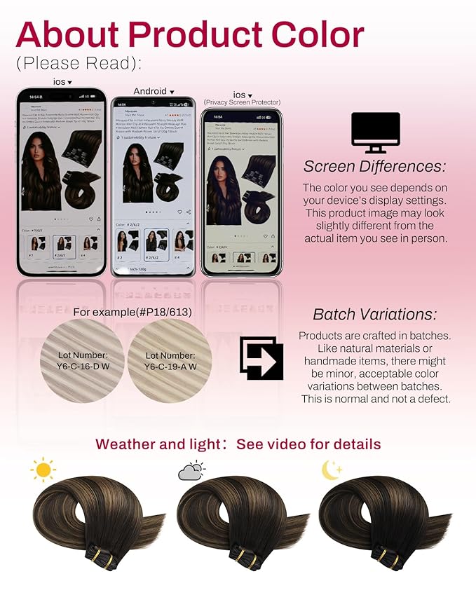 Moresoo Clip in Hair Extensions Real Human Hair Brown Balayage Clip in Extensions Human Hair Dark Brown to Chestnut Brown Full Head 7pcs 120g 20Inch