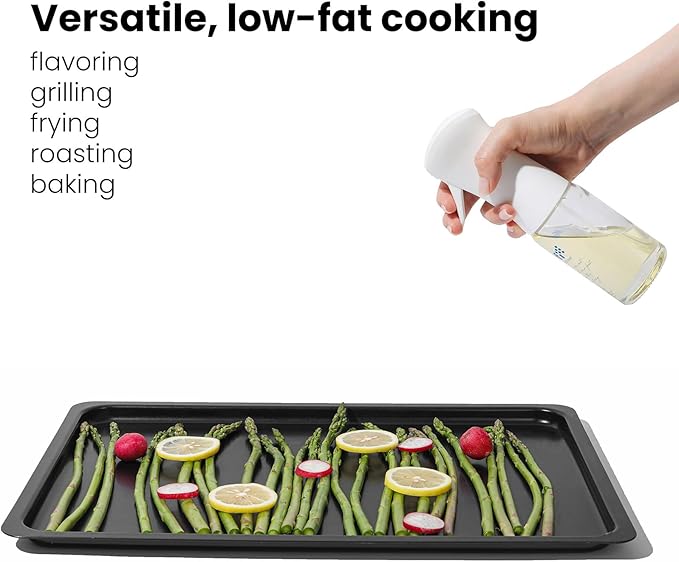 Mistifi Oil Sprayer 150ml glass bottle. Upgraded Version.Fine Mist Spray Bottle for Air Fryer, Olive Oil, Avocado Oil, Healthy Nonstick Frying, Commercial & Home Kitchen Use (PS630)