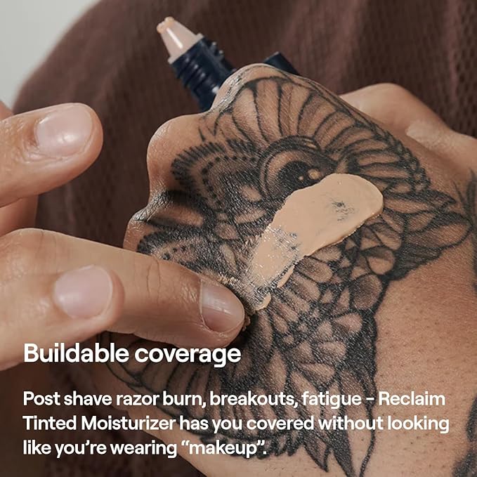 APOSTLE Reclaim Tinted Moisturizer for Men (9 Kingston) - Niacinamide, Vitamin E, Squalane, Hyaluronic Acid, Tinted Face Moisturizer For Men. Hydrates, Evens Skin Tone, Reduces Fine Lines, 1 Fl. Oz.