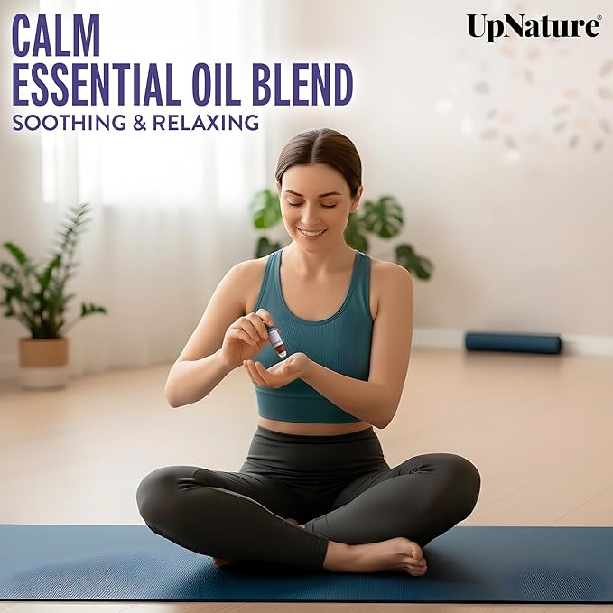 UpNature Self Care Stocking Stuffers for Women Essential Oils Roll On Set - Breathe, Beauty & Calm Oil Roller for Aromatherapy and Relaxation Stress Relief Gifts for Women