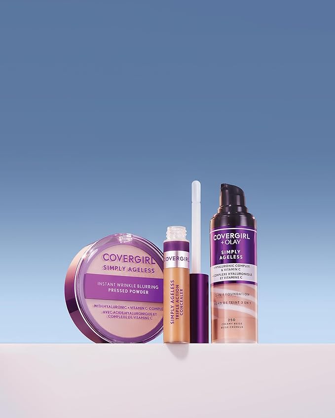 Covergirl Simply Ageless Instant Wrinkle Blurring Pressed Powder, Translucent, 0.39 Oz.