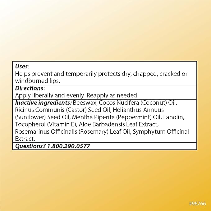 Quality Choice Beeswax Lip Balm All Natural 2 Tubes 0.15oz Each (1)