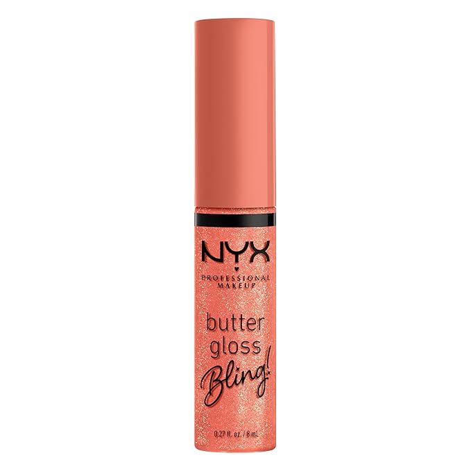 NYX PROFESSIONAL MAKEUP Butter Gloss Bling Lip Gloss, Non Sticky and Shiny Vegan Lip Makeup - Dripped Out