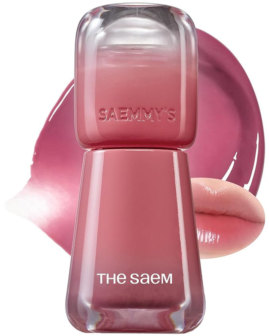 THESAEM Saemmy's Ade Shot Tint - Korean Lip Titnt, Water Gel Lip Stain with Plump Glowy Moisturizing Finish, Buildable Radiant Gloss, Long-Lasting Comfort, 0.1 fl.oz. (04 Violet Gin)