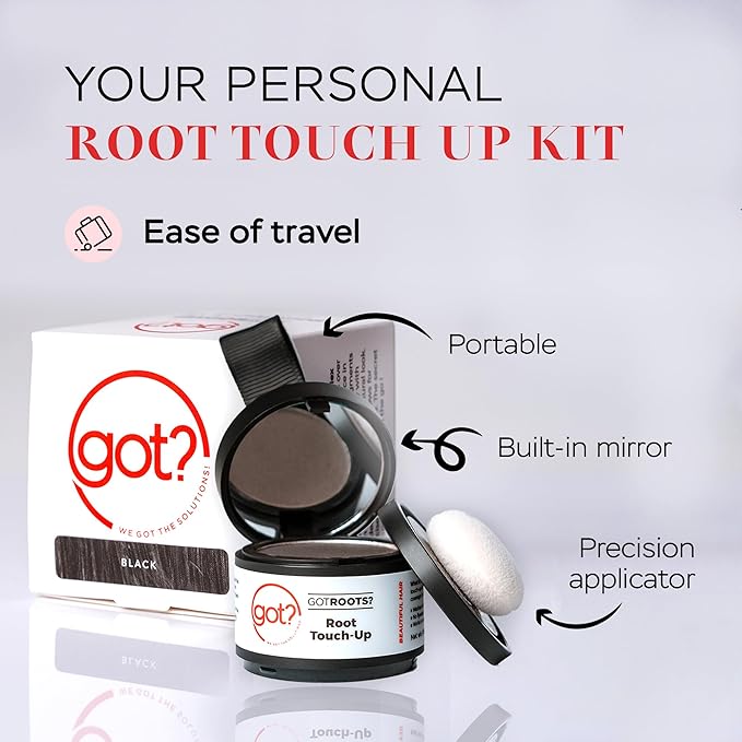 Got? Roots - Root Touch Up Hair Color, Brow, Beard, Hairline & Bald Spot Concealing Powder - Gray Root Coverage for Women & Men - 0.14 OZ Tub (Sandy Blonde, Pack of 1)