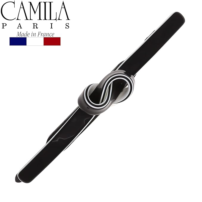 Camila Paris CP2812 French Hair Barrette Clip for Girls, Handmade, Metal-Free Closure Strong Hold Grip Hair Clips for Women, No Slip Durable Styling Girls Hair Accessories, Made in France