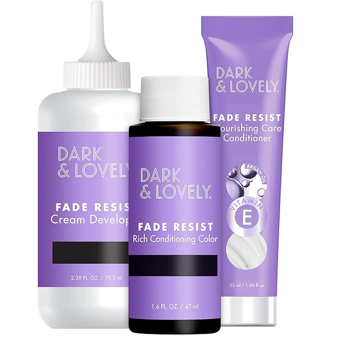 SoftSheen-Carson Dark and Lovely Fade Resist Rich Conditioning Hair Color, Permanent Hair Color, Up To 100 percent Gray Coverage, Brilliant Shine with Argan Oil and Vitamin E, Honey Blonde, 2 Count