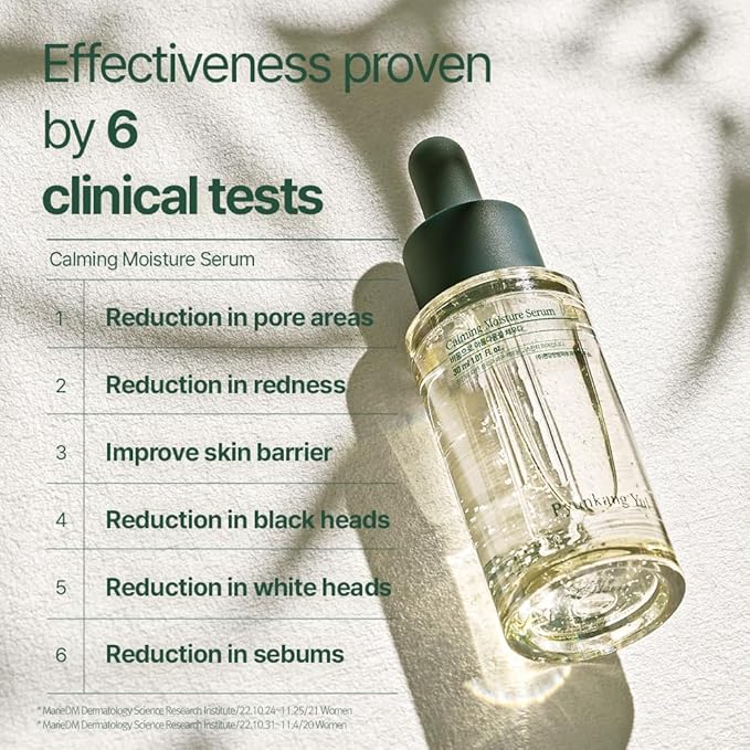 Pyunkang Yul Calming Moisture Serum for Strong Daily Moisturizing Power, Skin Revival & Soothing Care with Centella Asiatica, Tea Tree, 5 Hyaluronic Acids, Ceramide |