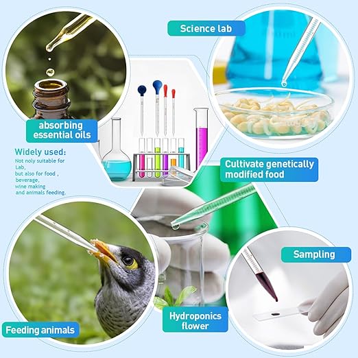 Droppers 10ml Pipettes Glass Graduated Dropper Lab Pipette Liquid Pipette (8)