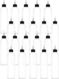 20 Pcs 8oz Plastic Squeeze Bottles with Twist Top Cap, 250ml Clear Dispensing Bottles, Empty Squirt Bottle for Liquids, Sauces, Arts, Crafts, Travel