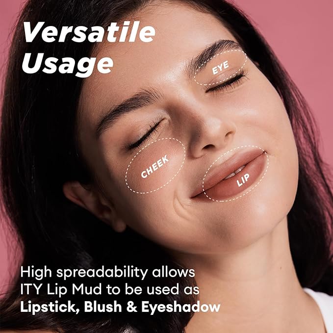 ITY Velvet Matte Finish Lip Stain-Mousse Textured Lip Clay, Red Shade, Conceals Lip Lines, Rich Pigment Lip Tint Lipsticks,0.14 oz (4g) in Berrylicious, Ginger.