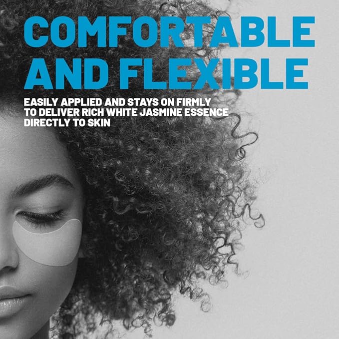 White Jasmine Eye Patches - Korean Eye Patches for Puffy Eyes - Collagen Eye Mask - Under Eye Patches Korean - Puffy Eyes and Dark Circles Treatment, Spa Masks for Women & Men - 60 pcs