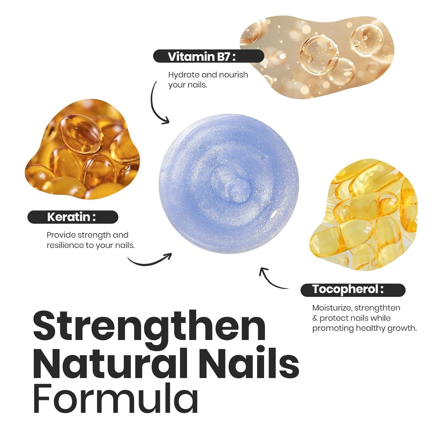 Beetles Pearl Nail Polish Set 6 Colors 15 ML Quick-drying Shimmer Glitter Pearl White Pink Blue Mermaid Nail Polish Kit, Spring Pastel Iridescent DIY Manicure Gift for Women