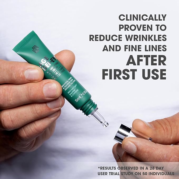 Shakeup - Mens Eye Cream, Instant Tightening, Anti-wrinkles, Long-Term Anti-Ageing Effects, Targets Dark Circles, Moisturises, Caffeine, Peptide, Vegan, 15ml