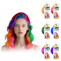 6 Pcs Temporary Hair Color Spray,Non-Stick Hairspray for Kids Girls Women Men,One-day Washable Hair Dye Spray for Party Halloween Cosplay DIY Christmas. (Red&Blue&Purple&Orange&Green&Pink)