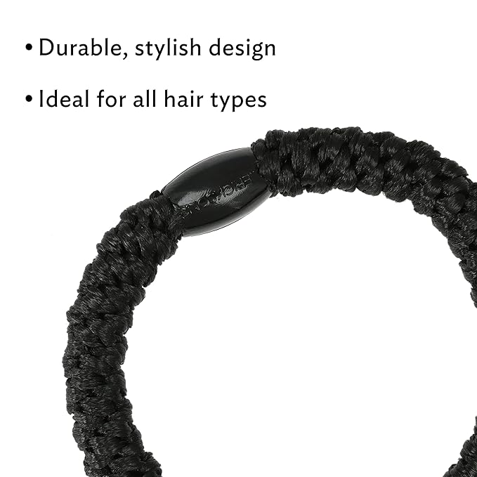 Beige & White Hair Ties for Thick Hair, Grab & Go Pony Tube, 15 Pack, White Chocolate, Thick No-Crease Bands with Strong Hold, Damage-Free Design, Soft Neutral Pack | L. Erickson.
