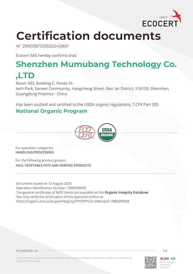 Organic Castor Oil for Lashes Grow, Caster Oils Brow with USDA Certified 100% Pure Natural Glass Bottle, Cold Pressed, Hexane Free. Castor Oil for Hair Growth, Thicker Fuller Brows,8oz