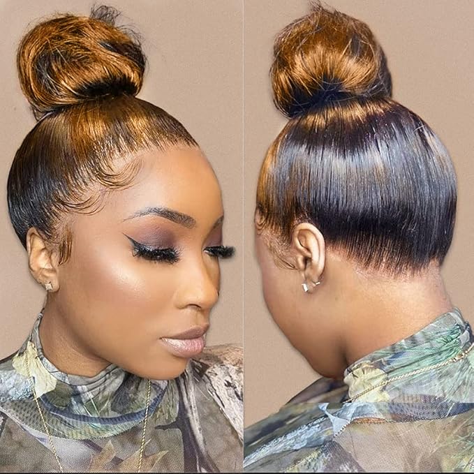 200% Density Full 360 Lace Front Wigs Human Hair For Women Ombre Lace Front Wig Human Hairs Glueless Wigs 1b30 Body Wave Lace Front Wigs Humans Hair Highlight Ombre Wigs(28 Inch)