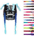 SEGO 1PCS/2PCS Helmet Pigtail Braids with Detachable Suction Cup Bowknot Ponytail Hair Many Colors (Helmet not Included)
