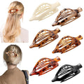 6 Packs Flat Claw Clips for Women, French Tortoise Shell Flat Hair Clip, Matte Hair Claws Clip for Thin Thick Hair, Lay Down Claws Clips, Durable Strong Hold Hair Clip, Gifts Hair Accessories