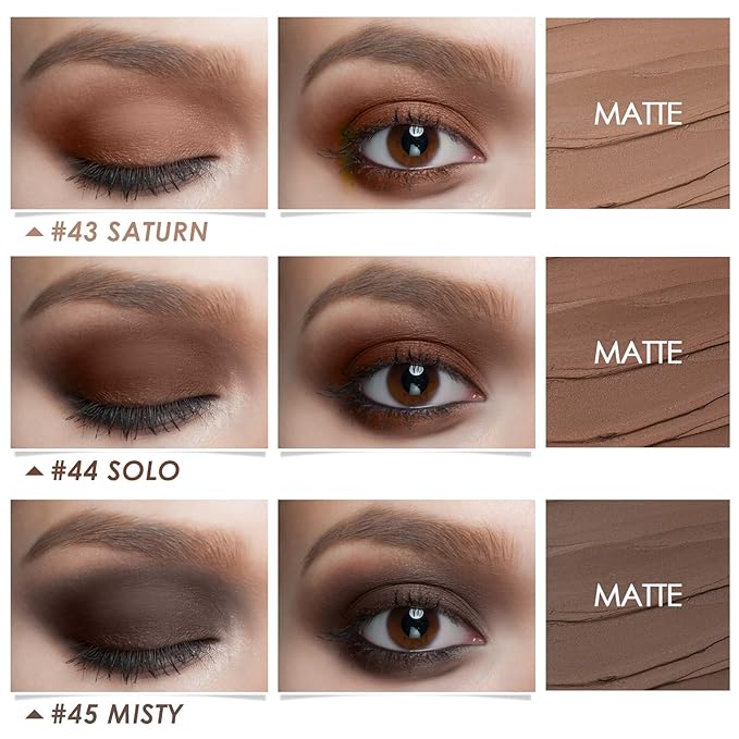 FOCALLURE 3 Pcs Cream Eyeshadow Stick,Matte Eyeshadow Pencil Crayon,Crease-proof Eye Shadow Brightener Sets,Long Lasting Eye Shadow Highlighter Stick Make up (Oh So Nude)