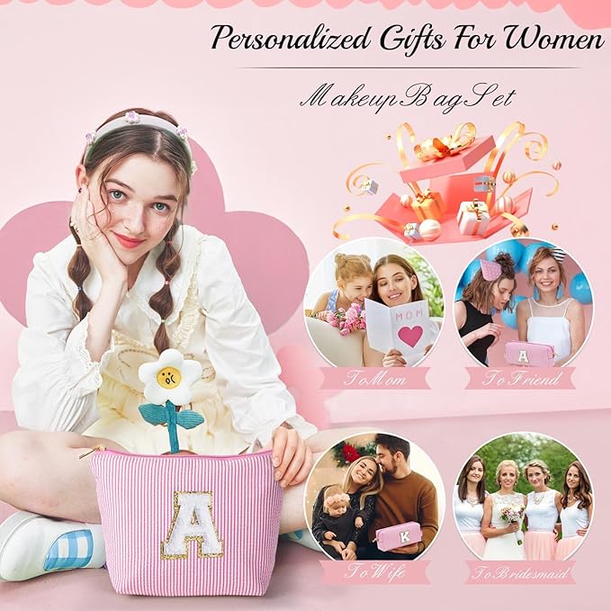 YOOLIFE Christmas Gifts For Teenage Girls Birthday Gift for Girls Makeup Bag Cosmetic Bag Teacher Gifts for 3 4 5 6 7 8 9 10 11 12 13 Year Old Girl Christmas Gift For Women S