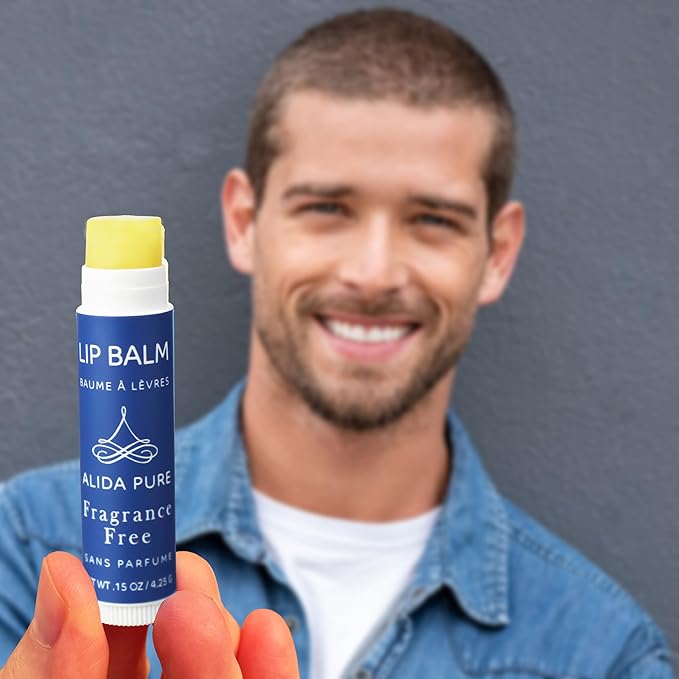 Fragrance Free Bulk Lip Balm Collection, Unscented Vegan Lip Balm, Bees Wax Free, Coconut Oil Free, Avocado Oil, Organic Jojoba Oil, Vitamin E, For Dry, Chapped, or Cracked Lips, 50 Tubes