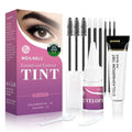 Eyelash & Eyebrow Color Kit, Professional Instant Lash & Brow Color Kit, Easy to Use with Natural Results, DIY Hair Coloring Eye Brow & Eye Lash Set for Beginner Salon Beauty 7ml (Black)