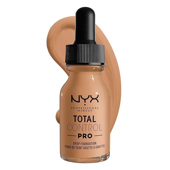 NYX PROFESSIONAL MAKEUP Total Control Pro Drop Foundation, Skin-True Buildable Coverage - Soft Beige