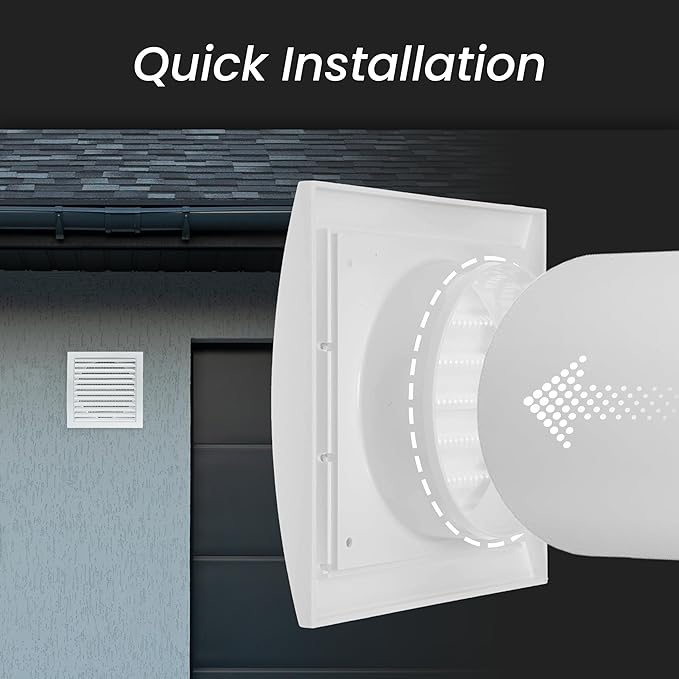 Repa Market 6 Inch Brown Dryer Vent Hood/Duct Cover for Walls or Ceiling/ABS Plastic Louvered Air Grille with Built-In Mesh Screen/Exhaust and Dryer Vent Covers for Indoor & Outdoor Use