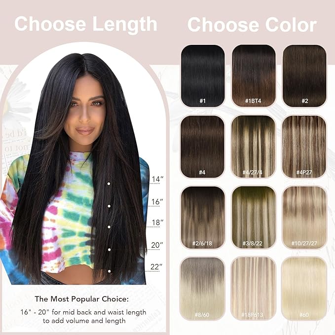 XDhair Clip in Hair Extensions Real Human Hair Natural black Clip in Remy Human Hair Extensions for Women 120g 22 Inch #1B