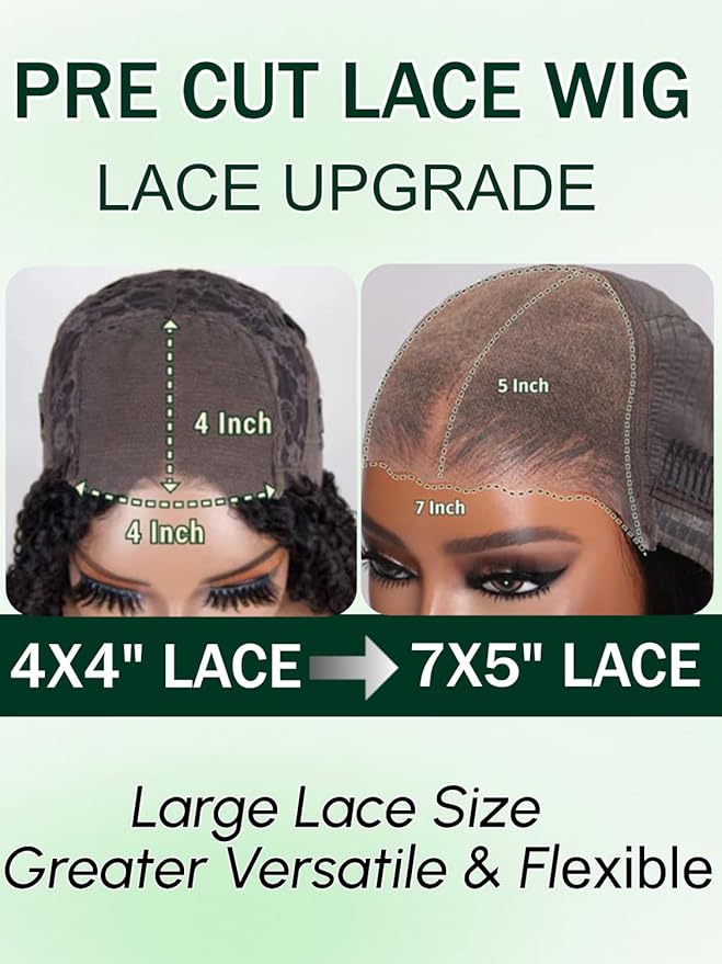 KLAIYI Bye Bye Knots Glueless Wig Ombre Brown Body Wave Pre Cut 7x5 Lace Front Wigs Human Hair Pre Plucked Pre Bleached Pre Everything Wear and Go Wig 12A Highlight Balayage 30S Ready To Go 26Inch