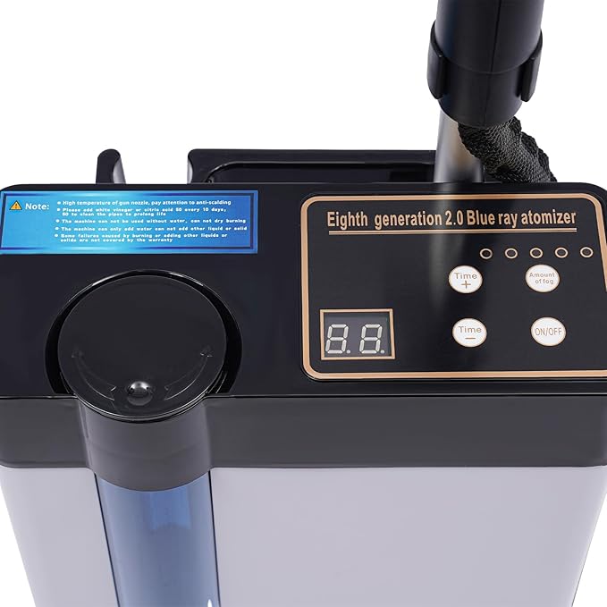 1300W Nano Hair Steamer, 3-in-1 Professional Multifunctional Negative Ions Hair Steamer Machine with Intelligent Control ＆ Pulleys for Hair Care Hair Repair Salon Spa Equipment (White)