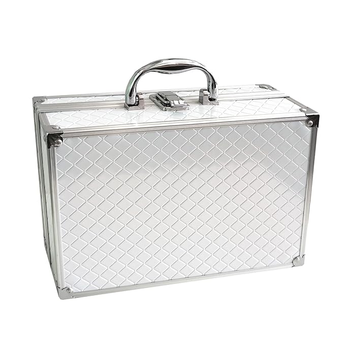 Makeup Kit for Women,All in One Makeup Gift Set for Girls in Cosmetic Train Case (White) With Mirror,Full Starter Cosmetic Kit Includes Eyeshadow Palette,Lipgloss,Blushes