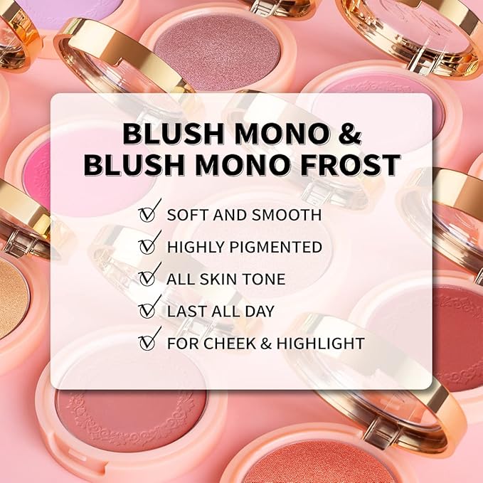 Oulac Baby Pink Blush Makeup| Highly Pigmented Cream Blush| Natural Matte Glow| Shape & Highlight Face| Cruelty-Free Vegan Blush | Pink Blush 4.8g
