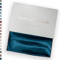 SUNDAYSILKS™ Premium Silk Pillow Cases | 100% Mulberry Silk Pillowcase with Zipper, All Sides Real 22 Momme Grade 6A Silk, Standard Queen, King Size [Midnight Blue]