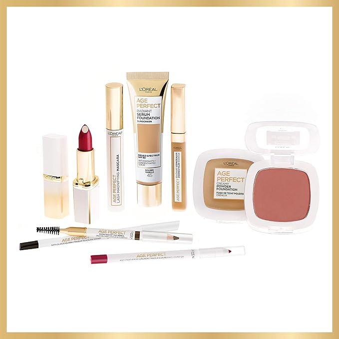 L’Oréal Paris Age Perfect Creamy Powder Foundation Compact, 365 Chestnut, 0.31 Ounce