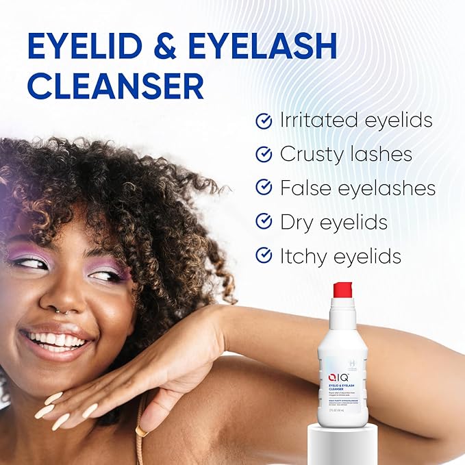 Eyelash and Eyelid Cleanser – High Purity Hypochlorous Eye Wash Solution, Lid and Lash Cleanser that Quickly Calms and Soothes Irritated, Clogged Skin (2oz)