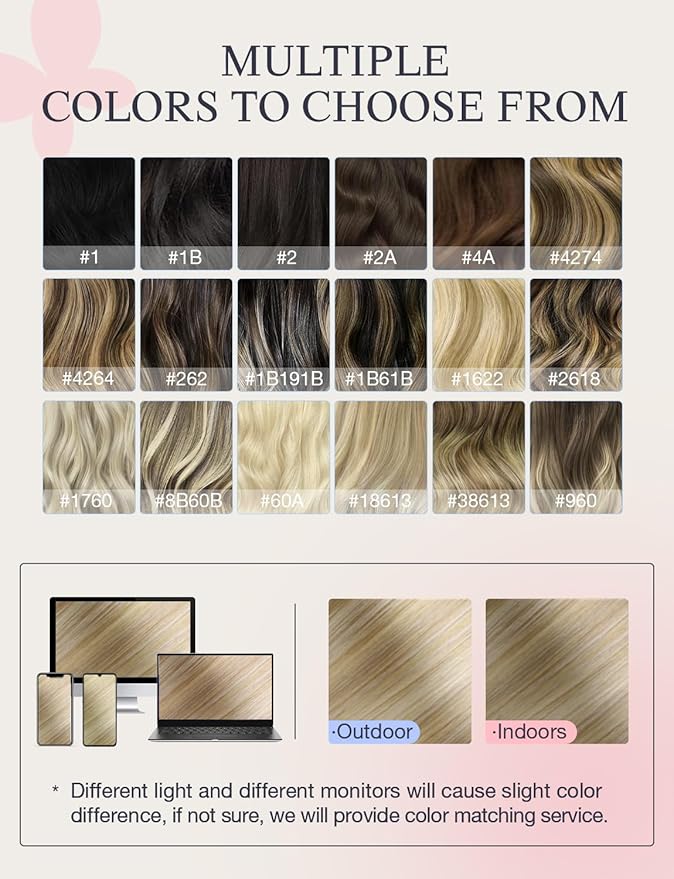DOORES Invisi Edge Hair Extensions Real Human Hair Tape in, Dark Blonde Highlighted Bleach Blonde 10 Injection Tape-ins with 10 Injection Tape-ins 50g 20 Inch, Injected Tape in