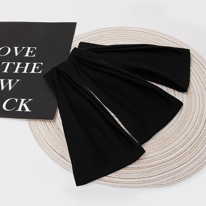 Huachi Black Buttery Soft Headbands - Athletic Hair Bands for Women's Workout, Yoga, and Exercise