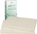 California Design Den Luxuriously Soft Premium 600 Thread Count, 100% Cotton Set of 2 Cases, Crisp Pillowcases Queen Size Set of 2 Fits Standard & Queen Pillows - Ivory (Warm Cream)
