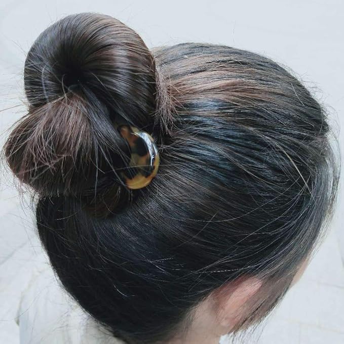 French Hair Pins Tortoise Shell French Hair Forks U Shaped French Pins 2 Prong Hair Sticks Acetate Chignon Pin for Women Hairstyle Accessories 2 Pack