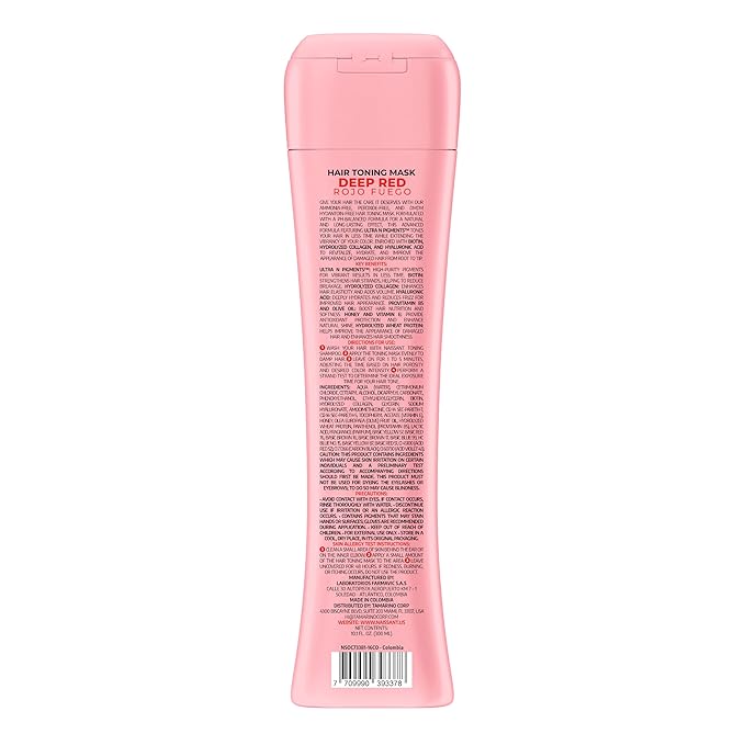 naissant Deep Red Hair Toning Mask | Ultra High-Purity Pigments | Deposits Vibrant Red Tone | Hyaluronic Acid, Collagen & Biotin | Paraben, Ammonia & Sulfate Free | 10.1 Fl. Oz