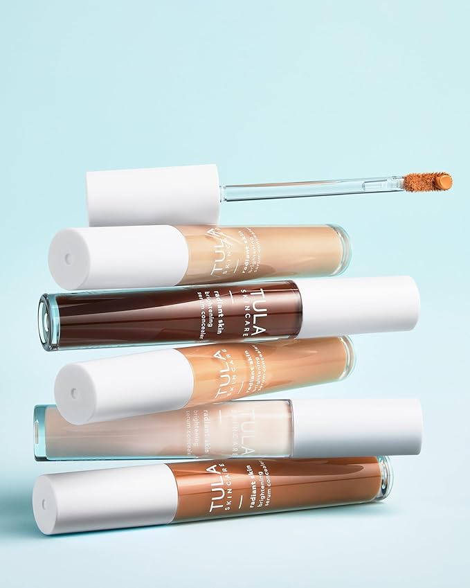 TULA Skin Care Radiant Skin Brightening Serum Concealer - Conceals Dark Circles & Discoloration, Longwearing & Crease-Resistant, Brightens the Appearance of Skin Over Time, Shade 170, 0.18 fl oz.
