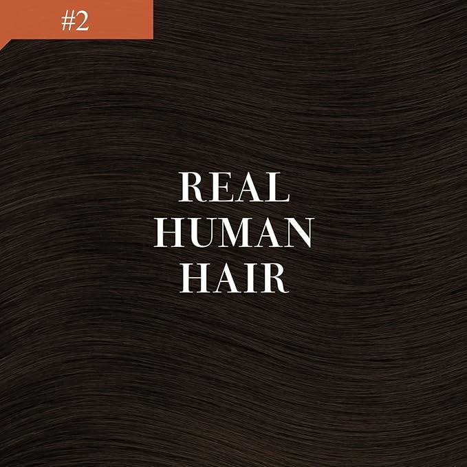 Ve Sunny Hair Extensions Ponytail Real Human Hair Wrap Around Clip in Ponytail Hair Extensions Straight Extensions Human Hair for Women Brunette Dark Brown 18inch 80G