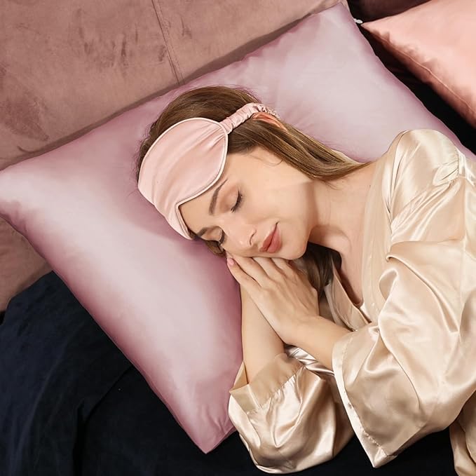 Adubor 100% Silk Pillowcase - Mulberry Silk Pillow Cases, 23 Momme 6A Grade Fibers, Silk Pillow Case for Hair and Skin Health, with Hidden Zipper (Standard 20''×26'', Medium Pink, 1PC)