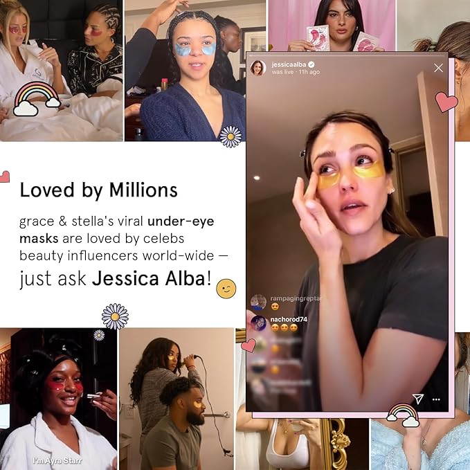 grace & stella Under Eye Mask Variety Pack - 18 Pairs of Under Eye Patches for Dark Circles - With 6 Colors (3 Pairs/Color) - Gel Masks Puffy Eyes for Women - Vegan Cruelty Free Bridesmaid Gifts