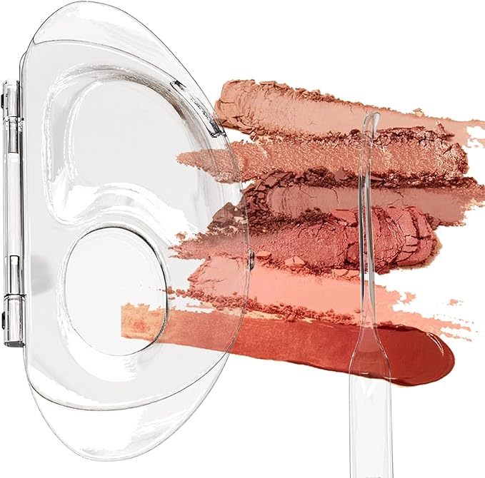Color Palette can be 180 Degrees fold to Receive Liquid Base Makeup Color Palette Transparent Acrylic Powder Chassis Palette Nail Eyeshadow Eyelash Professional Makeup Color Palette